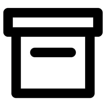 Box Stroke Vector Icon Stock Illustration