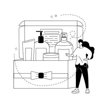 Box subscription service abstract concept vector illustration. Stock Illustration