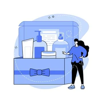 Box subscription service abstract concept vector illustration. Stock Illustration