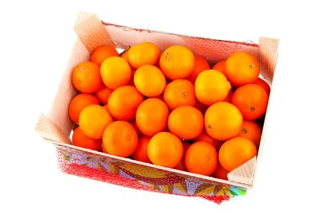 Box of tangerines Foto stock