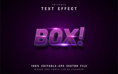 Box! text - purple gradient text effect Stock Illustration