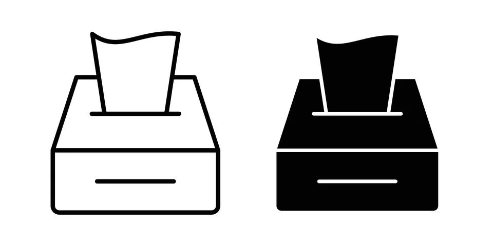 Box tissue icon vector, symbol, logo illustrations Illustrazione stock
