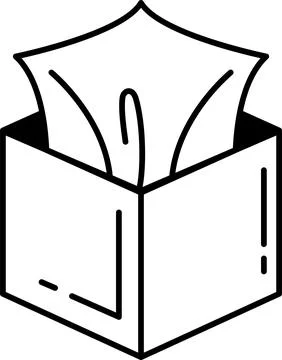 A box with a tissue inside 스톡 일러스트