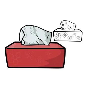 Box of Tissues Stock Illustration