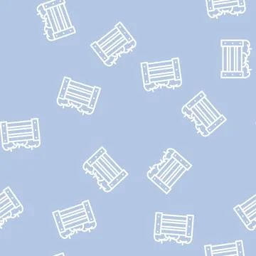 Box of tomato line vector seamless pattern Stock Illustration