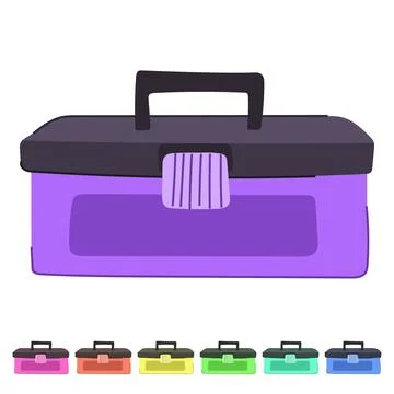 Box toolbox vector cartoon graphic Stock Illustration