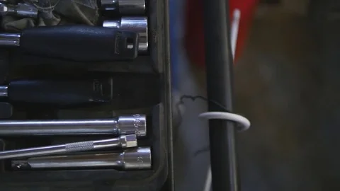 Box of tools for auto or moto repair Stock Footage 75444720