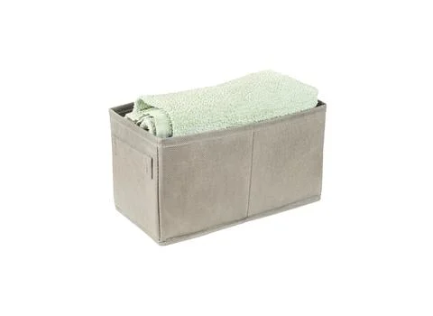 Box with towels Stock Photos