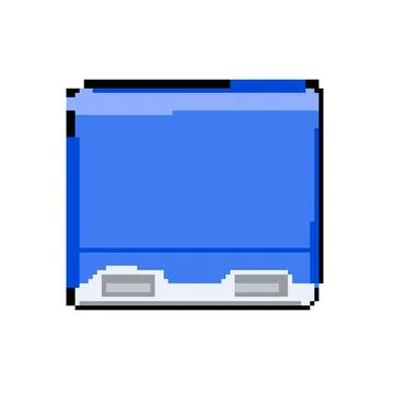 Box trash bin pixel art vector illustration Stock Illustration