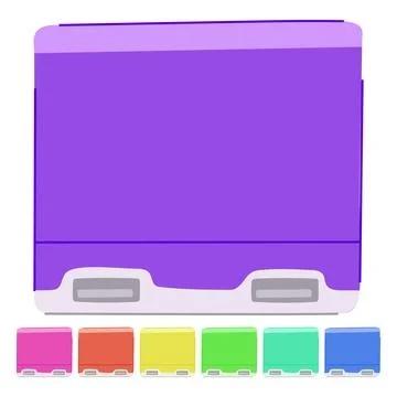 Box trash bin vector cartoon graphic Stock Illustration