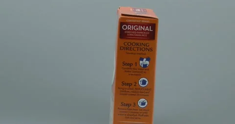 Box of Uncle Ben's Rice - Rotating Stock Footage 133086903