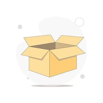 Box vector flat illustration on white Stock Illustration