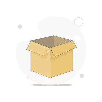 Box vector flat illustration on white Stock Illustration