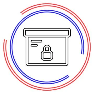 Box vector icon Illustrazione stock