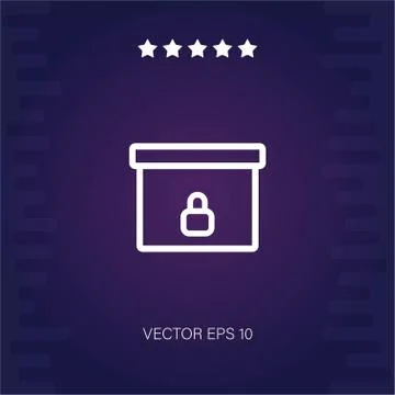 Box vector icon Stock Illustration