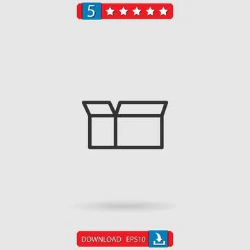 Box vector icon Stock Illustration