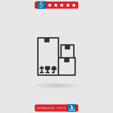 Box vector icon Stock Illustration