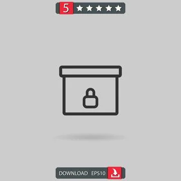 Box vector icon Stock Illustration