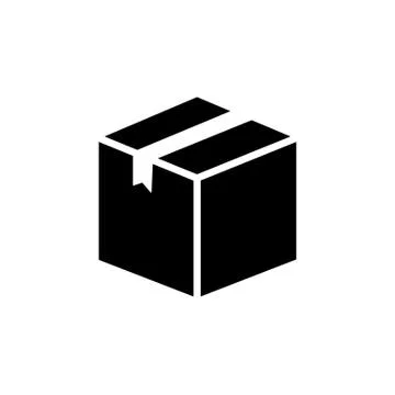 Box vector icon. vector illustration black on white background Stock Illustration