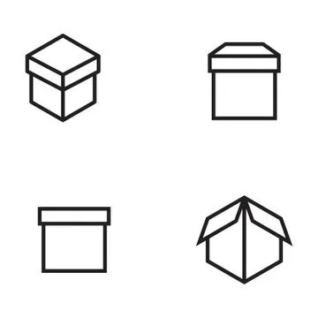 Box vector illustration icon Stockillustratie