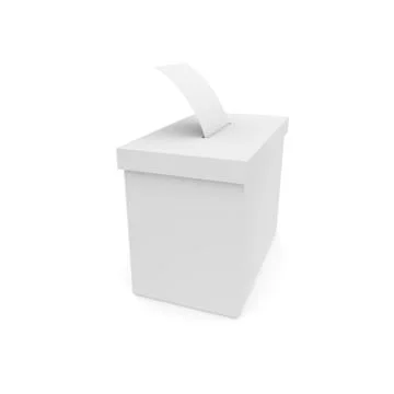 Box for voting with ballots Stock Illustration