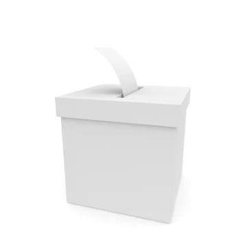 Box for voting with ballots Stock Illustration