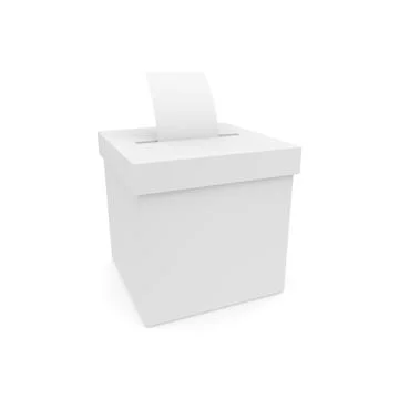 Box for voting with ballots Stock Illustration