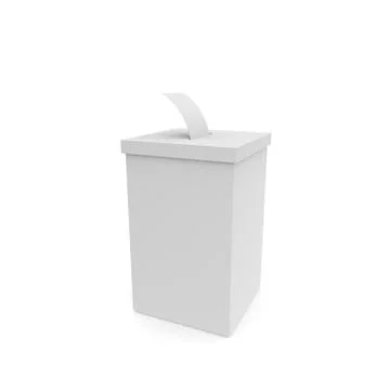 Box for voting with ballots Illustrazione stock