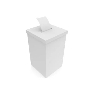 Box for voting with ballots Stock Illustration
