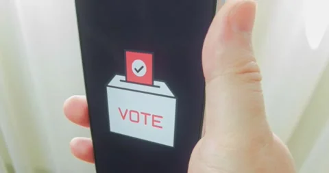 Box for Voting icon, presentation Stock Footage 313504291