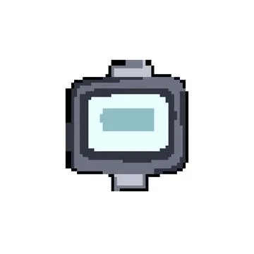 Box water gas meter pixel art vector illustration 库存插图