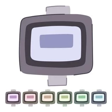 Box water gas meter vector cartoon graphic Stock Illustration