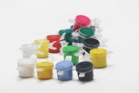 Box of watercolor Stock Photos