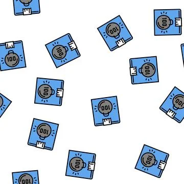 Box weight vector seamless pattern Illustrazione stock