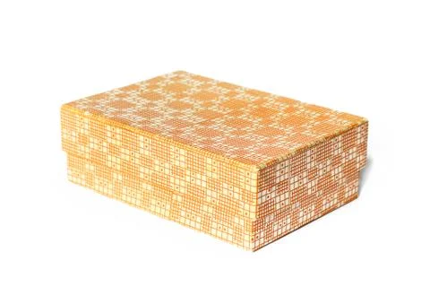 Box on a white background. Orange box Stock Photos