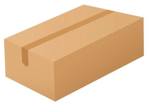 Box on white 스톡 일러스트
