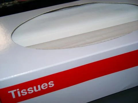 Box of White Tissues Stock Photos