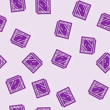 Box window cardboard packaging glyph seamless pattern Stock Illustration