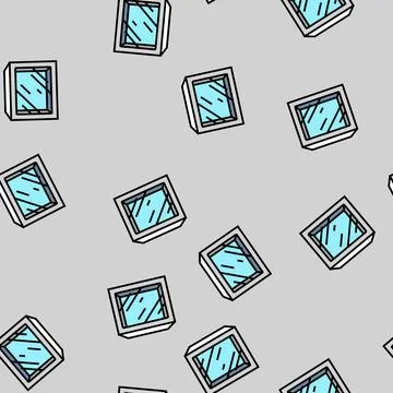 Box window cardboard packaging vector seamless pattern Stock Illustration