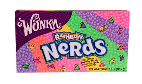 Box of wonka nerds candy Stock Photos