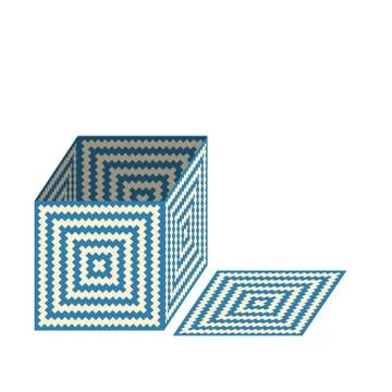Box with Woven Straw texture Stock Illustration