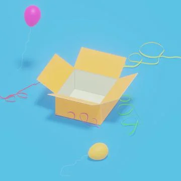 Box yellow Illustrazione stock
