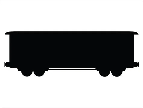 Boxcar silhouette vector art Stock Illustration