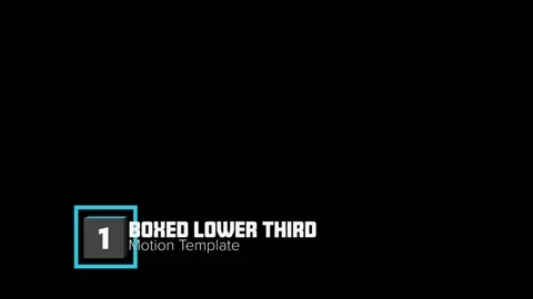 Boxed Lower Third After Effects stock