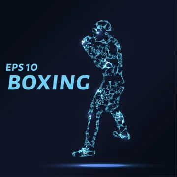 Boxer consists of points, lines and triangles. The polygon shape in the for.. Stock Illustration