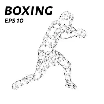 Boxer consists of points, lines and triangles. The polygon shape in the for.. Stock Illustration