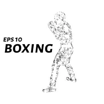 Boxer consists of points, lines and triangles. The polygon shape in the for.. Stock Illustration