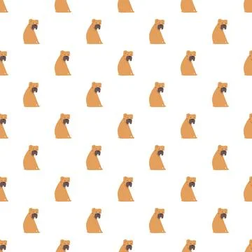 Boxer dog breed seamless repeating pattern background Stock Illustration
