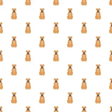 Boxer dog cartoon pattern for seamless design Stock Illustration