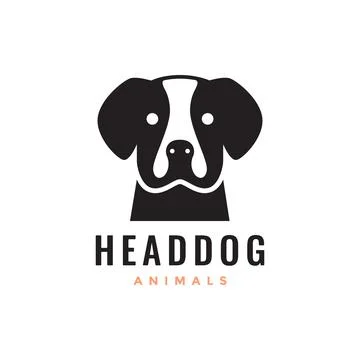 Boxer dog head pets simple mascot modern logo vector icon illustration Stock Illustration